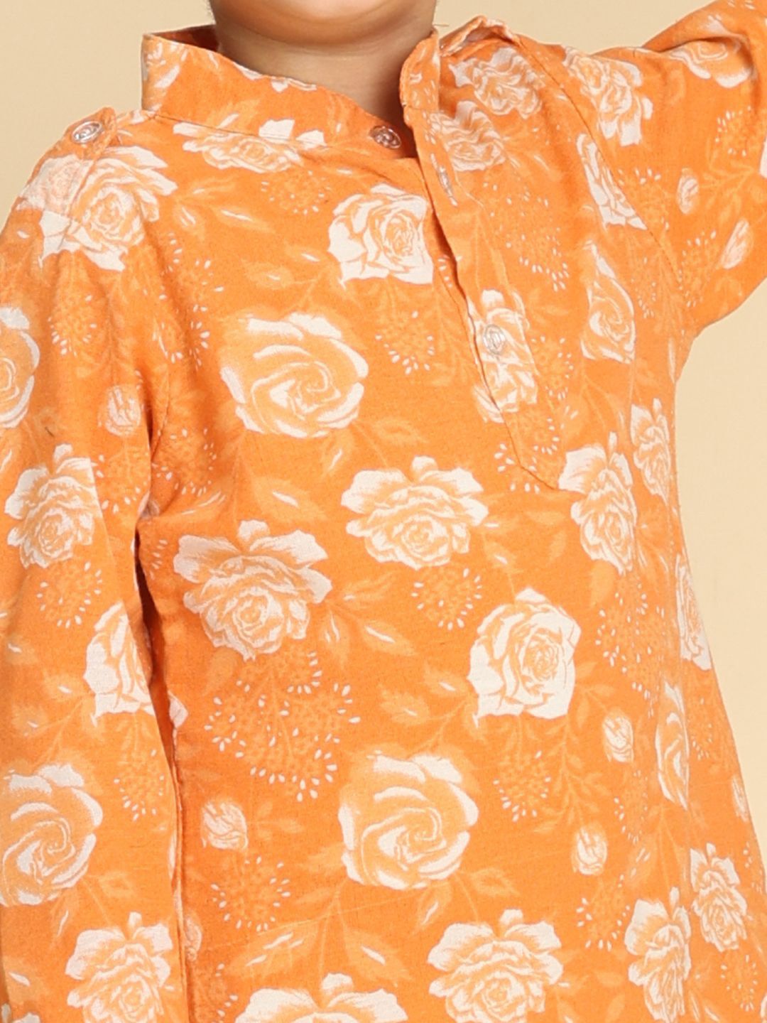 Cutiekins Boys Floral Printed Regular Kurta with Pyjamas