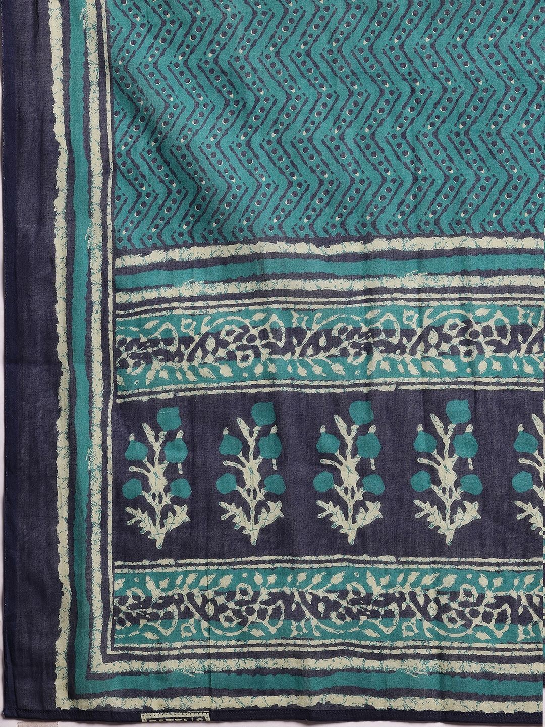 Libas Floral Printed Pure Cotton Kurta with Palazzos & Dupatta