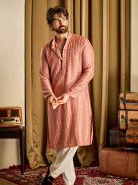 SOJANYA Men Embroidered Thread Work Kurta