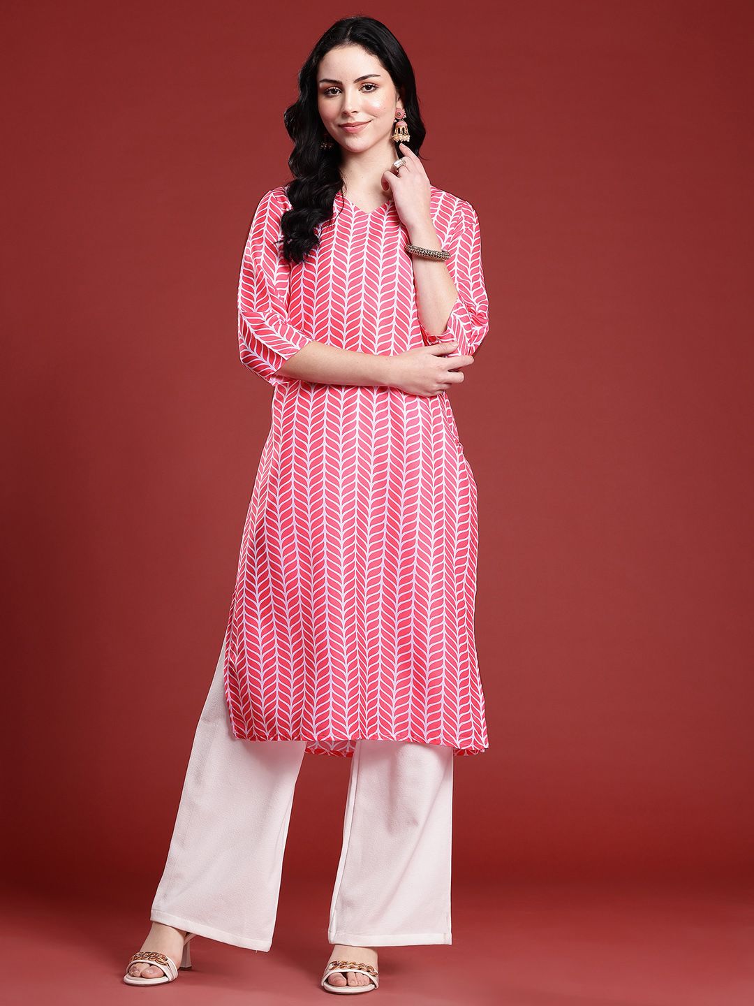 Anouk Printed Straight Kurta