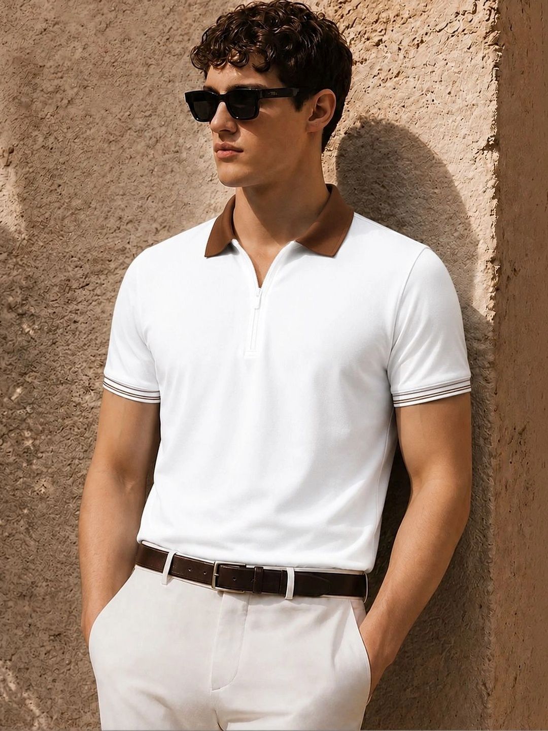 ADRO Men Polo Collar T-shirt