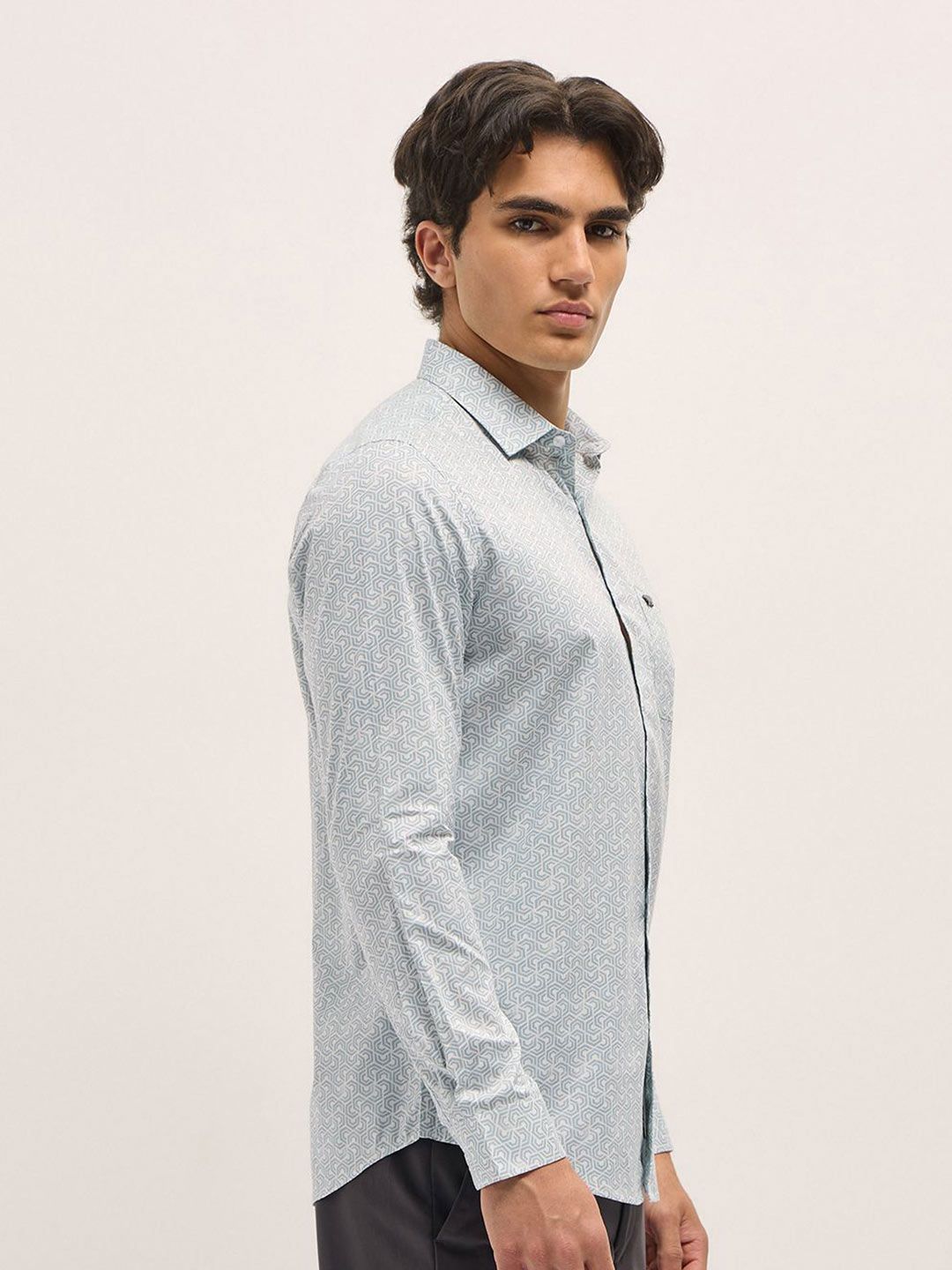 THE BEAR HOUSE Men Tailored Fit Opaque Printed Formal Shirt