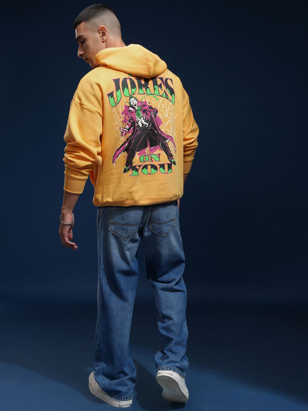HIGHLADER Joker Men Oversized Drop Shoulder Hoodie Sweatshirt