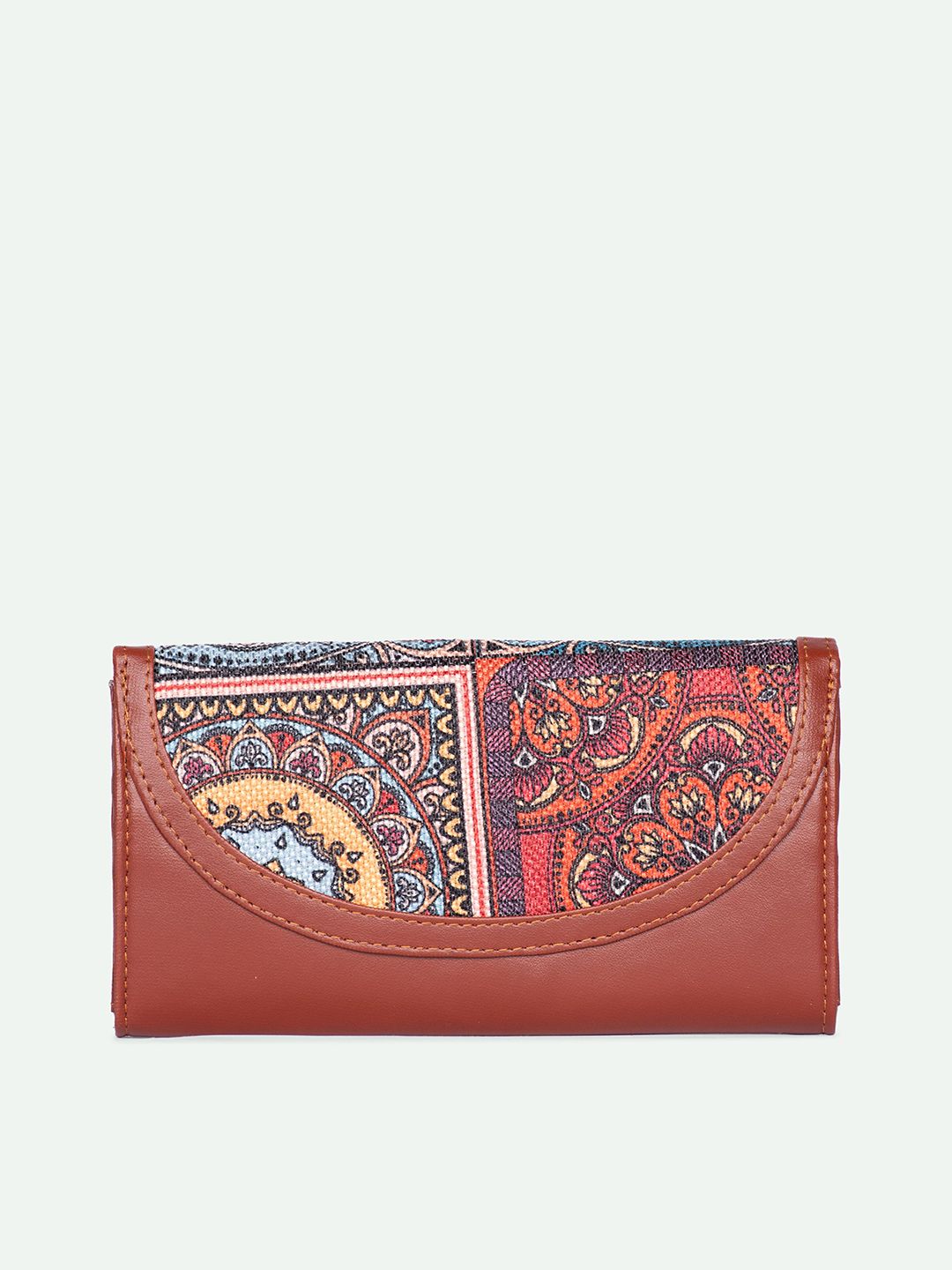 Zouk Wanita Multicolor Mandala Print Kyra Flap Wallet