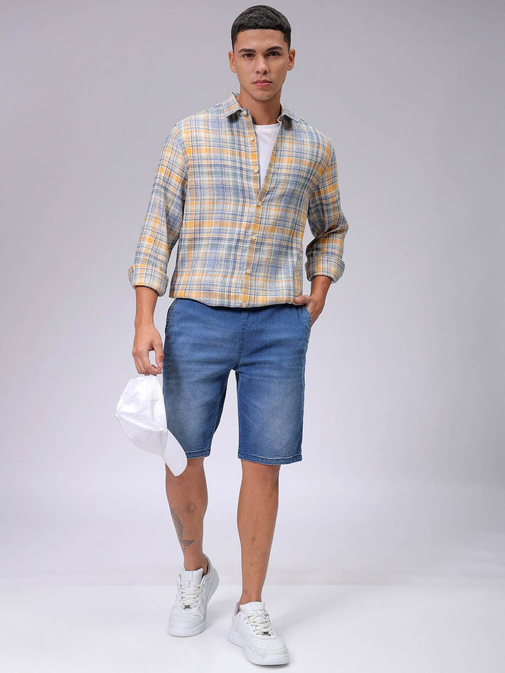 The Indian Garage Co Men Slim Fit Multi Stripes Opaque Striped Casual Shirt