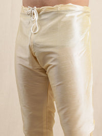 Anouk Mandarin Collar Straight Kurta With Pyjamas & Nehru Jacket