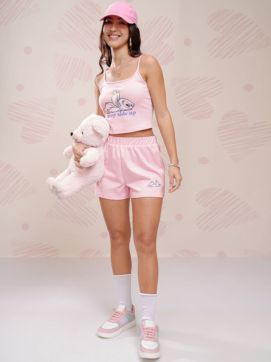 Tokyo Talkies Printed Sleeveless Top With Shorts