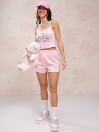 Tokyo Talkies Printed Sleeveless Top With Shorts