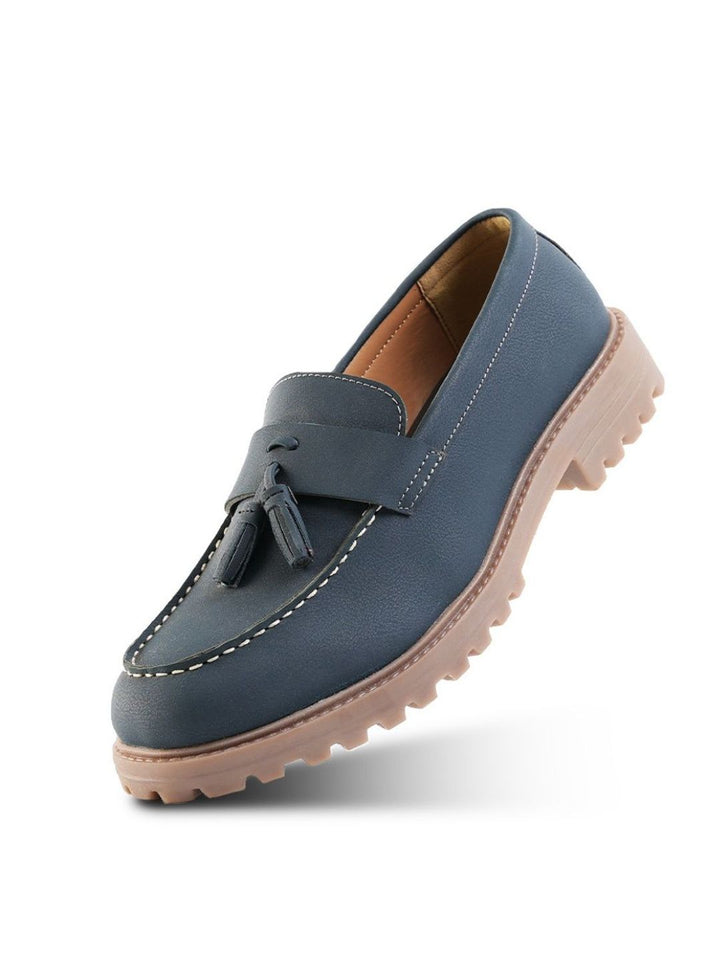MONKSTORY Cosmopolitan Bold Tassel Loafers  - Blue