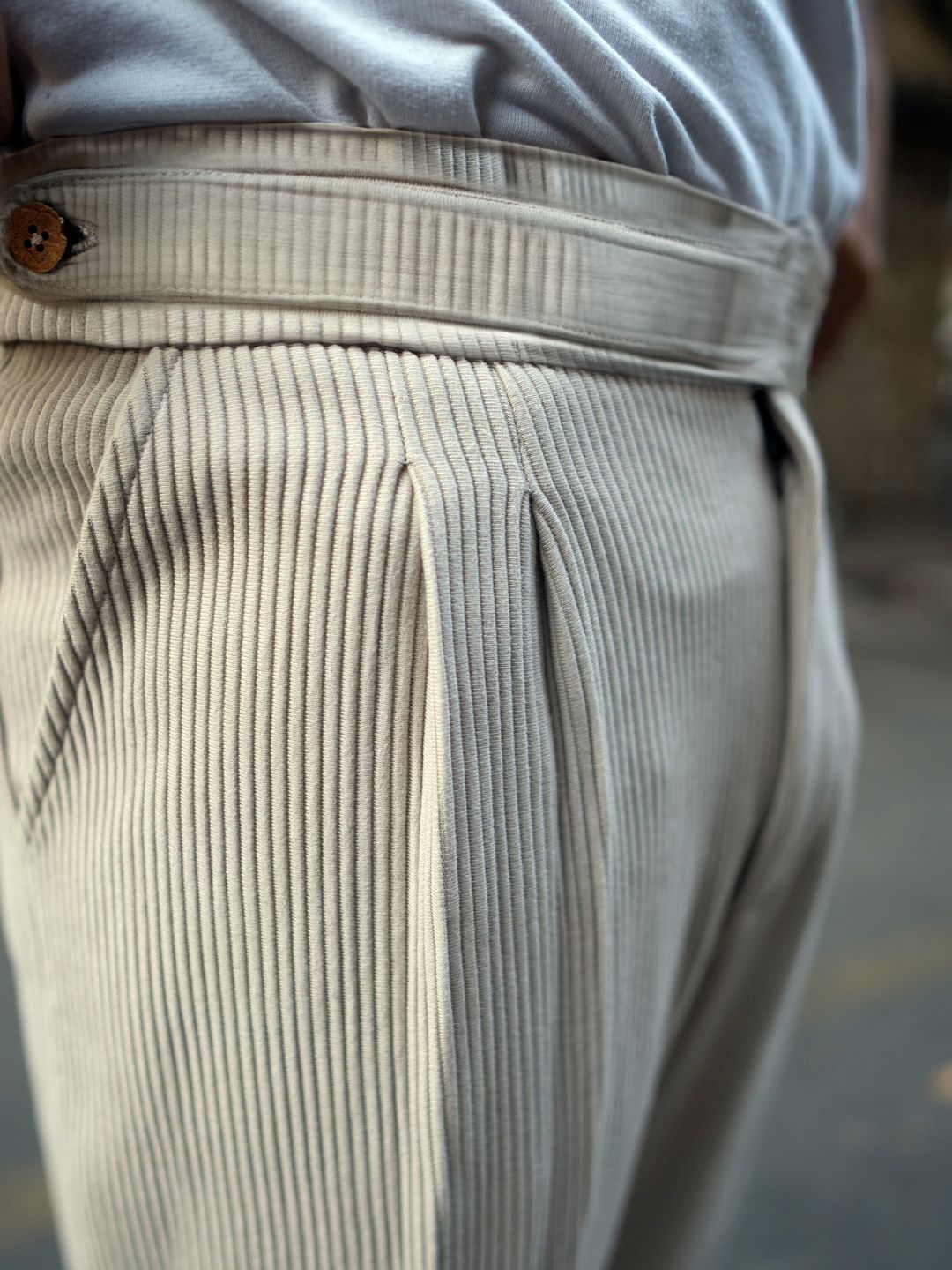 Powerlook Men Striped Regular Fit Corduroy Pant