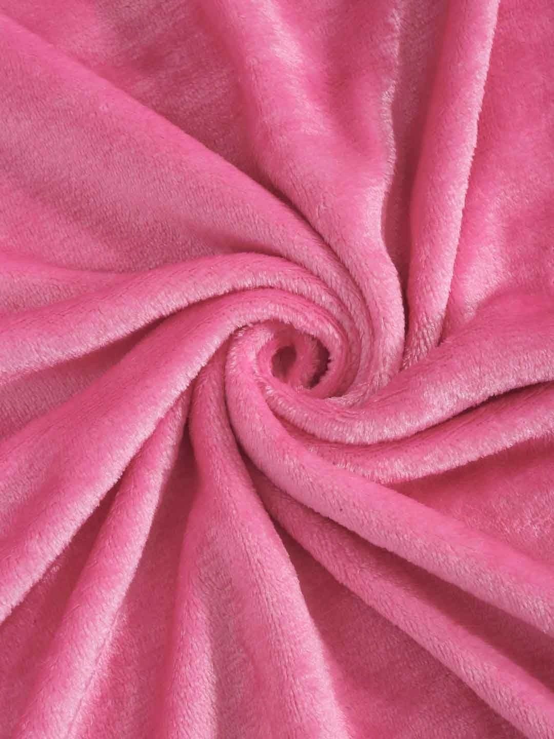 Myntra Elegant Homes Pink Solid Fitted 300 TC Wool Bedsheet Single dengan 1 Sarung Bantal