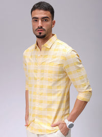 The Indian Garage Co Men Slim Fit Opaque Checked Casual Shirt