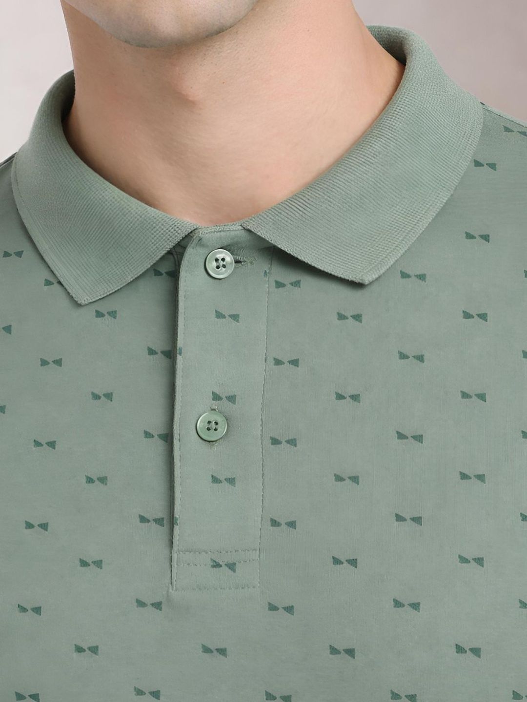 ADRO Men Printed Polo Collar T-shirt