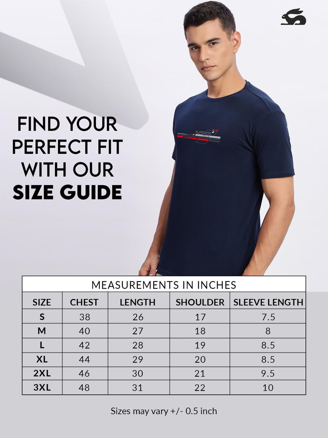 ADRO Men Navy Blue Tshirts