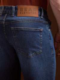 THE BEAR HOUSE Men Slim Fit Slash Knee Stretchable Jeans