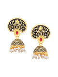Anting-anting Jhumkas Kontemporari Anouk Mutiara Saduran Emas