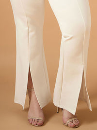 SASSAFRAS Curve Women Comfort Slim Fit High-Rise Trousers