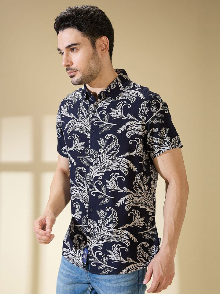 Being Human Men Slim Fit Floral Opaque Printed Casual Shirt