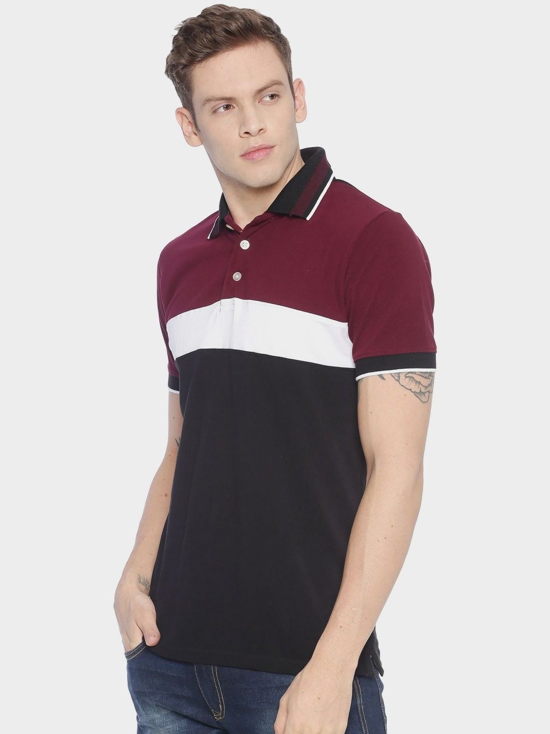 Baju-T Kolar Polo Berkolar ADRO Lelaki