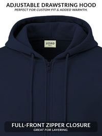 ADRO Men Printed Hooded Sweatshirt