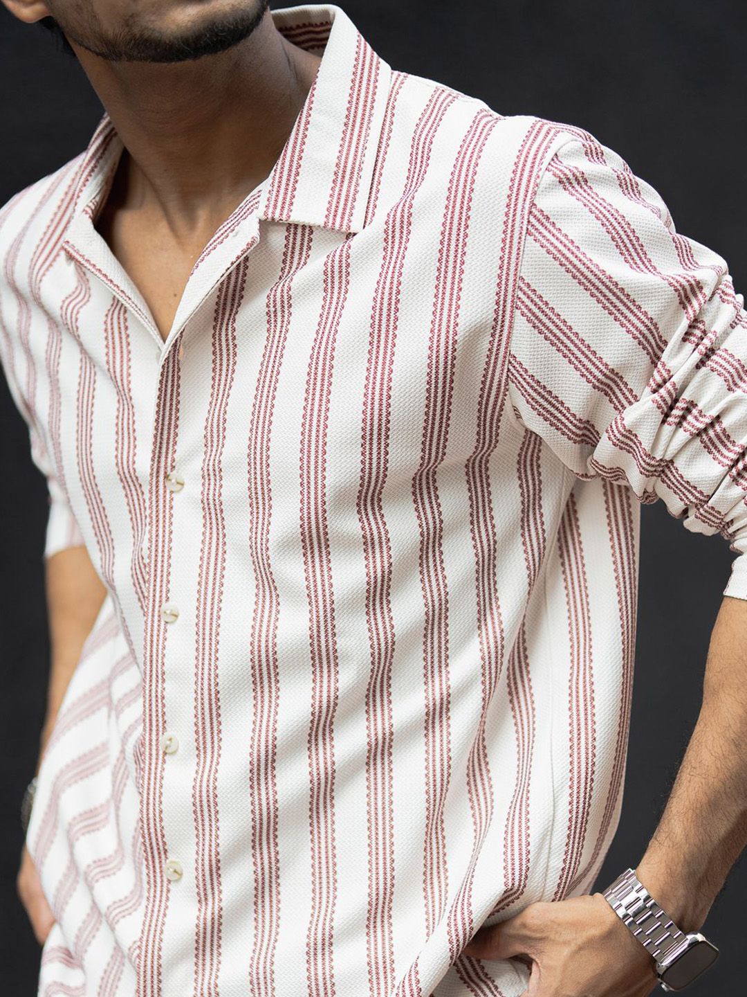Powerlook Men Multi Stripes Opaque Striped Casual Shirt