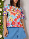 DressBerry Trendy Elegance Printed Boxy Casual Shirt