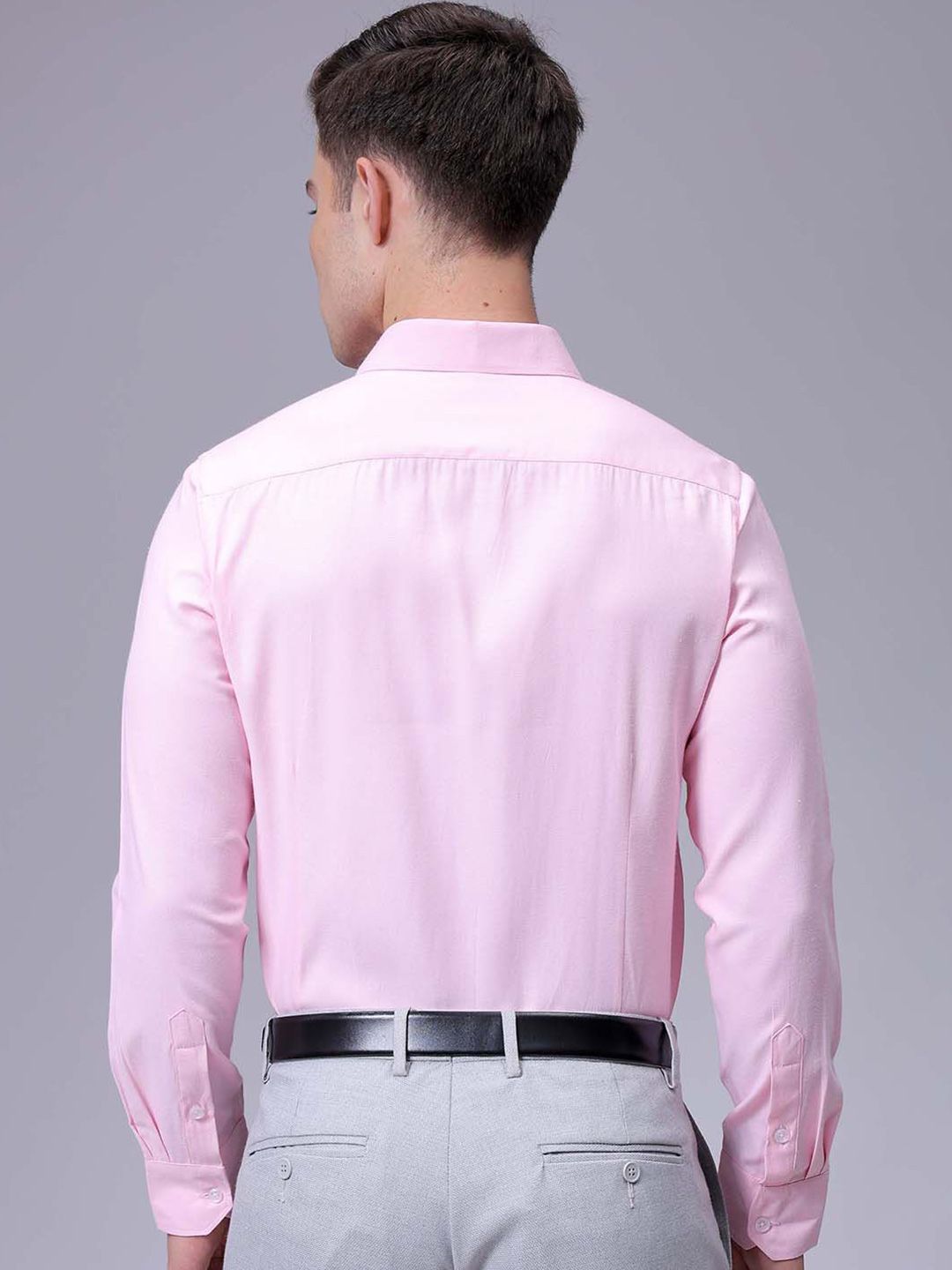 The Indian Garage Co. X Luxe Men Slim Fit Cutaway Collar Solid Formal Shirt