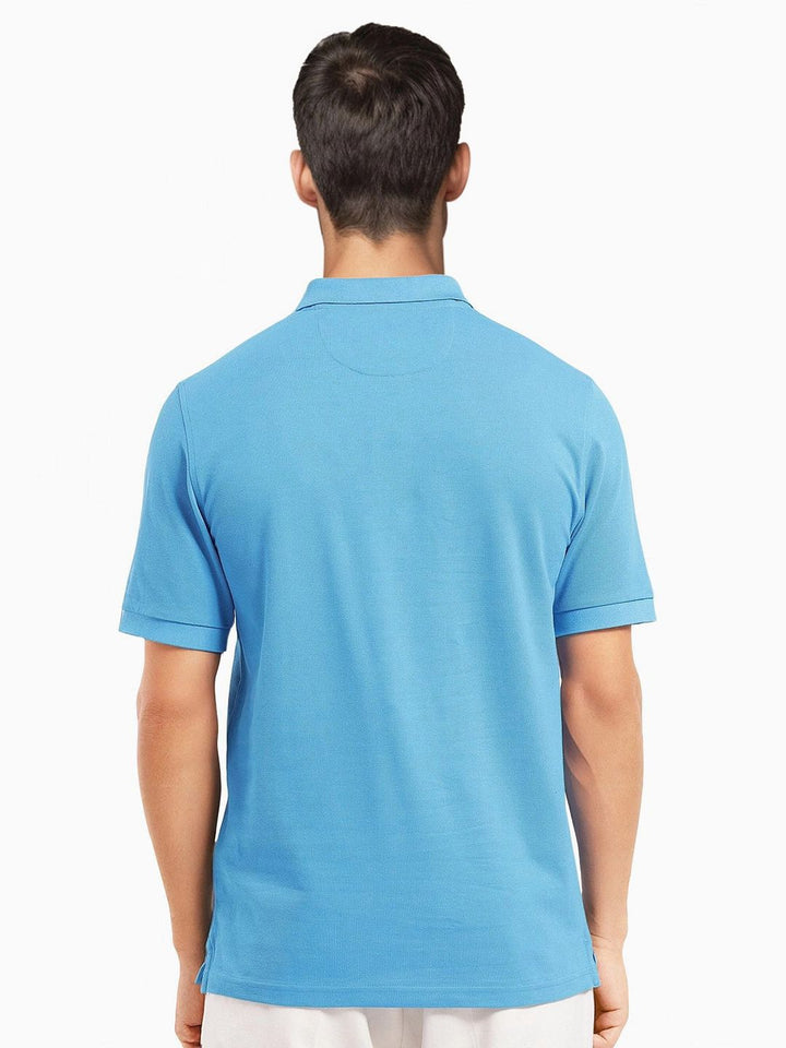 RARE RABBIT Men Solid Polo Collar Cotton T-shirt