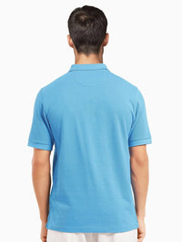 RARE RABBIT Men Solid Polo Collar Cotton T-shirt