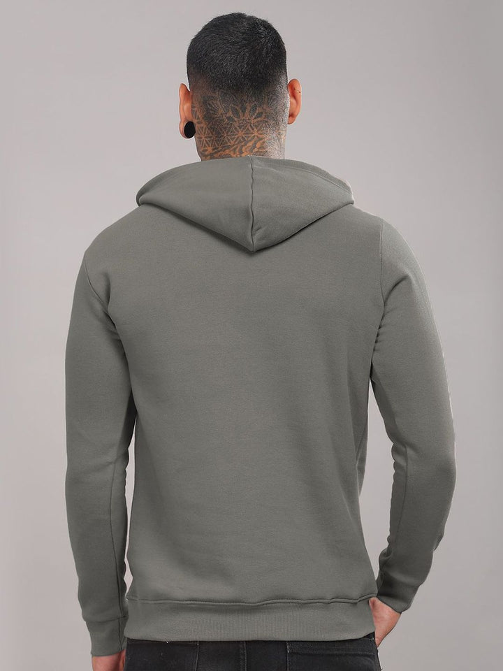 ADRO Lelaki Typography Printed Hood Cotton Pullover Sweatshirt