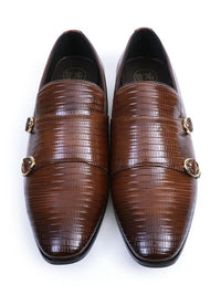 MONKSTORY Men Atelier 1970 Textured Double Formal Monk Shoes