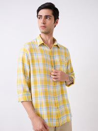 SPYKAR Men Slim Fit Opaque Checked Casual Shirt
