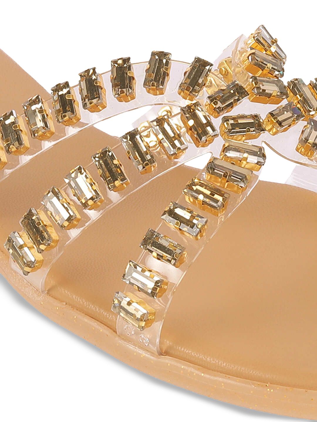Metro Women Textured Open Toe Flats