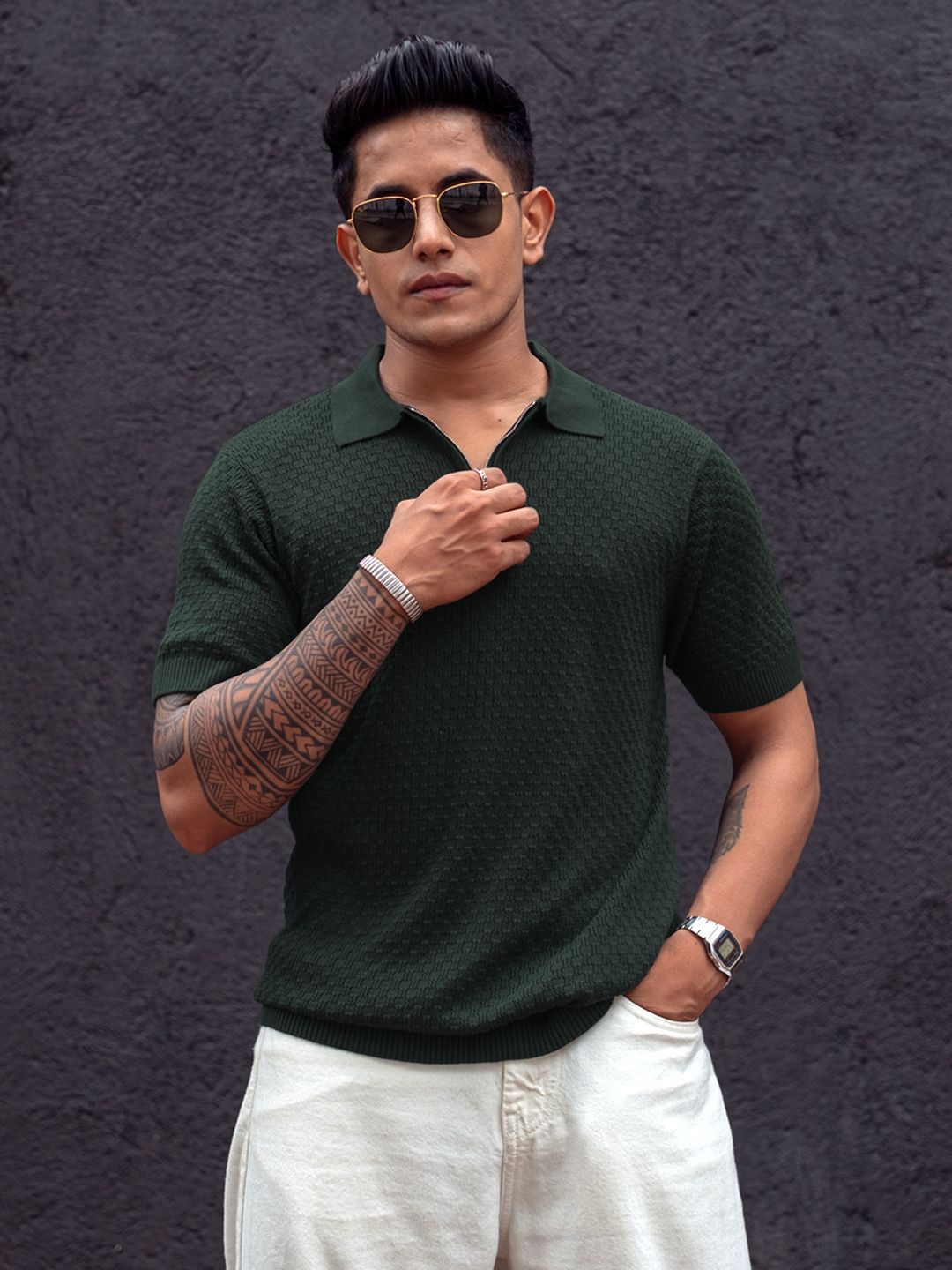 Powerlook Men Polo Collar T-shirt