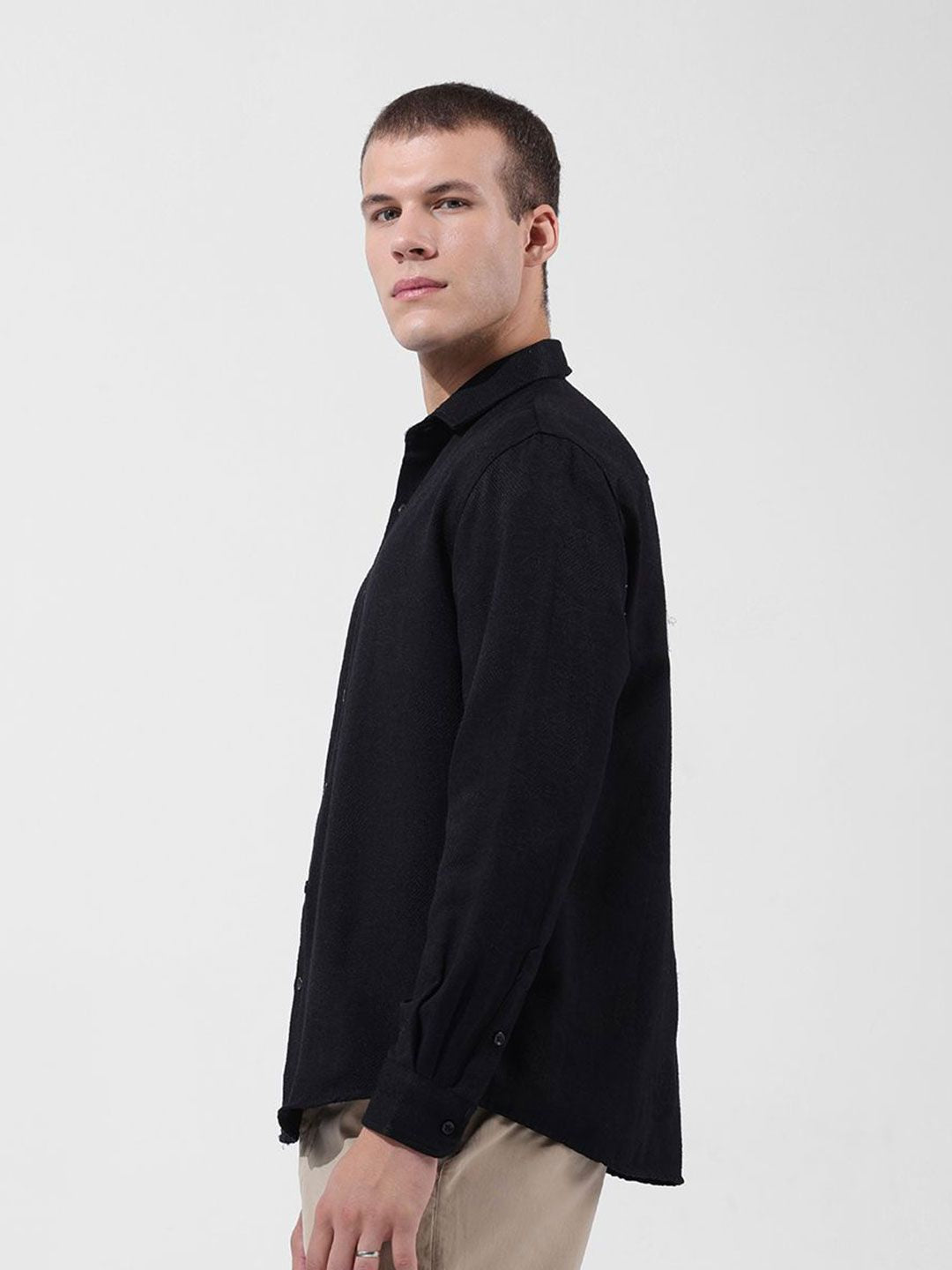 The Indian Garage Co Cutaway Collar Relaxed Fit Casual Shirt
