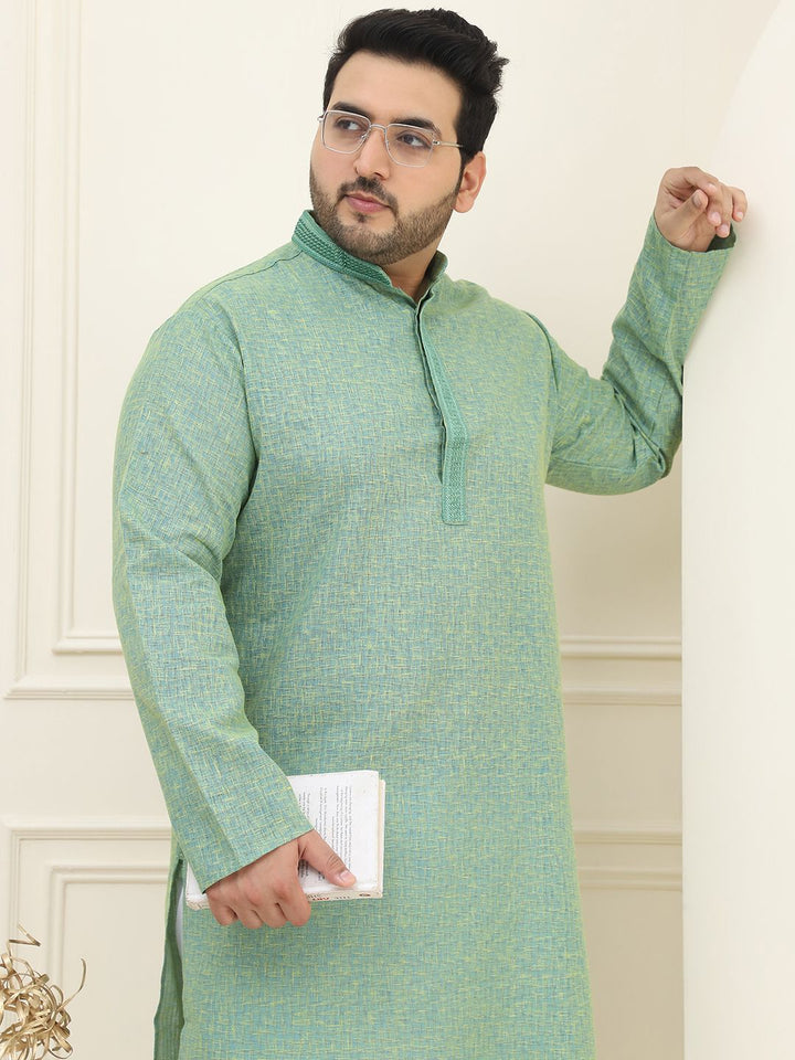 SOJANYA PLUS Plus Size Checked Pure Cotton Kurta with Pyjama