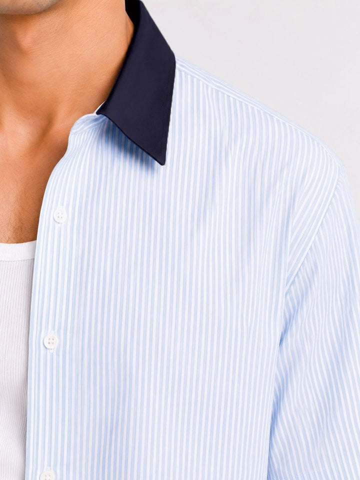 ADRO Men Relaxed Striped Casual Shirt