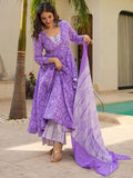 Kalini Wanita Floral Bercetak Angrakha Kurta dengan Palazzos & Dengan Dupatta