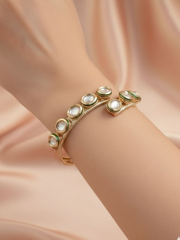 PANASH Wanita Loyang Bersalut Emas Gelang Gaya Bangle
