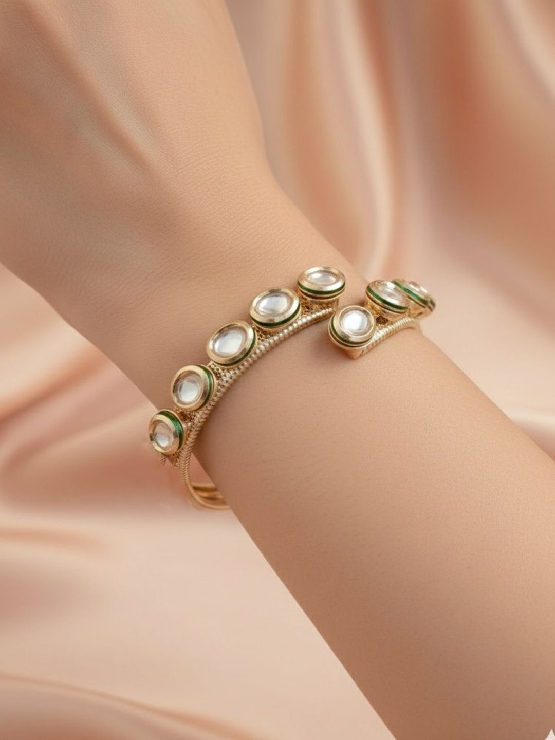 PANASH Wanita Loyang Bersalut Emas Gelang Gaya Bangle