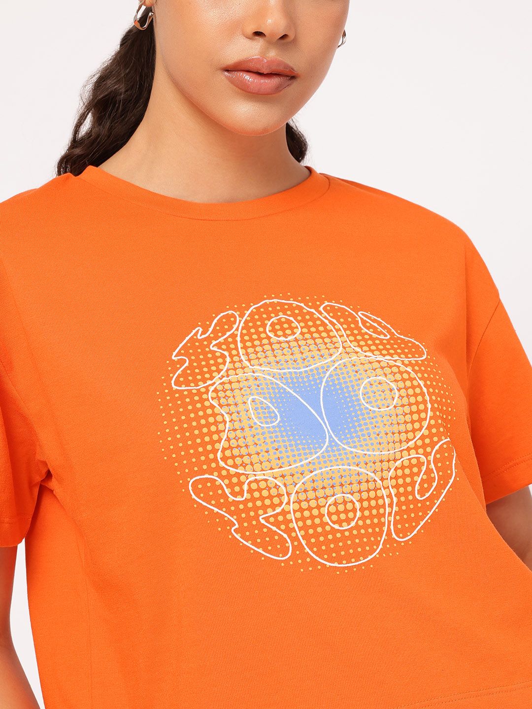 DressBerry Citrus Pop Graphic Print Boxy T-shirt