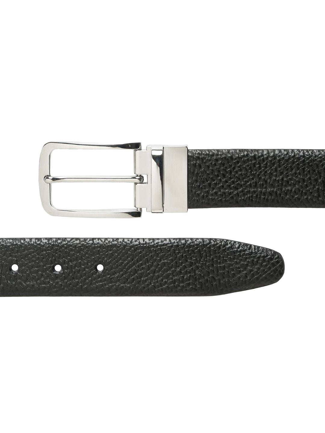 Teakwood Leathers Men Textured Leather Reversible Formal Belt