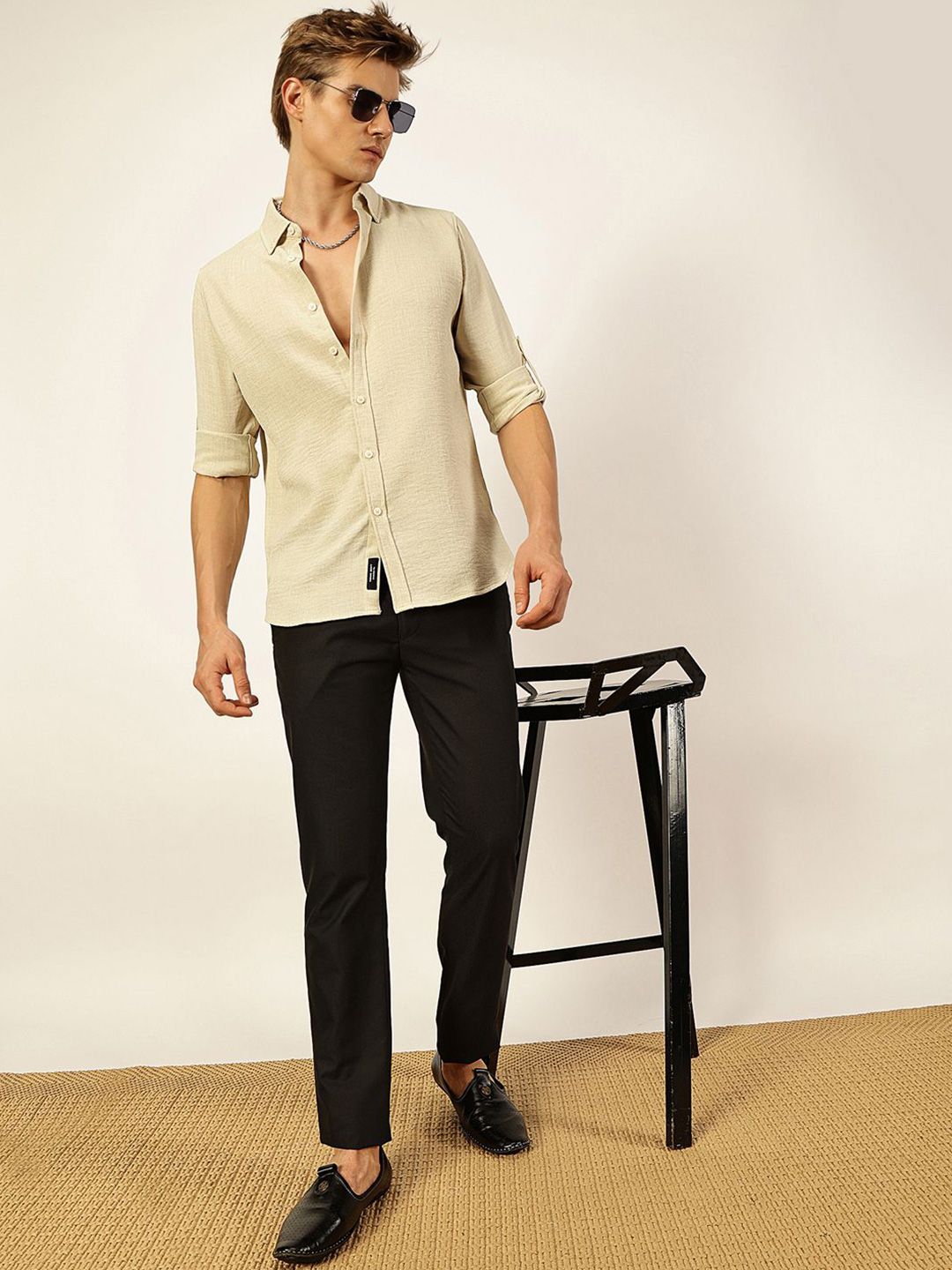 Thomas Scott Men Slim Fit Button-Down Collar Casual Shirt