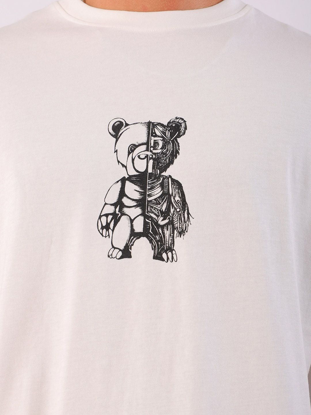 The Indian Garage Co Men Graphic Printed Round Neck Cotton Oversized T-Shirt