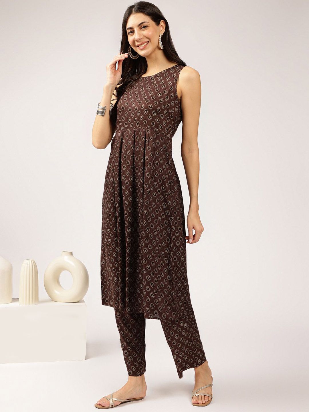 Anouk Ethnic Motifs Printed Kurta With Trousers