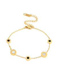 SALTY Demure Stainless Steel Stones Studded Wraparound Bracelet