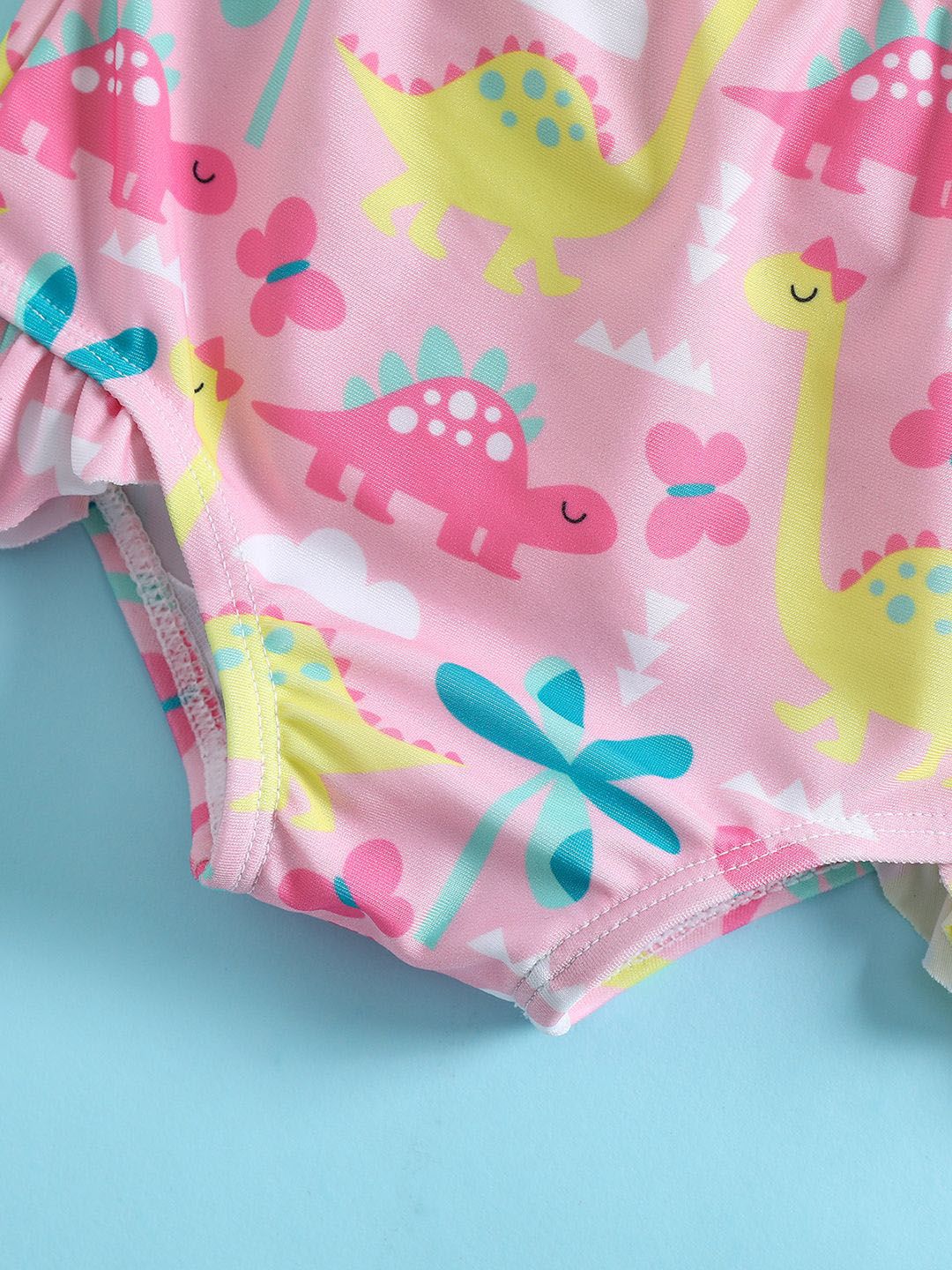 YK Infant Girls Printed Top & Shorts Swim Set