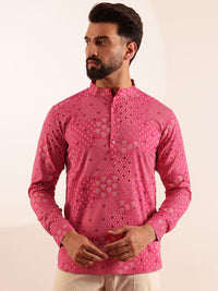 Anouk Ethnic Motifs Printed Mandarin Collar Short Kurta