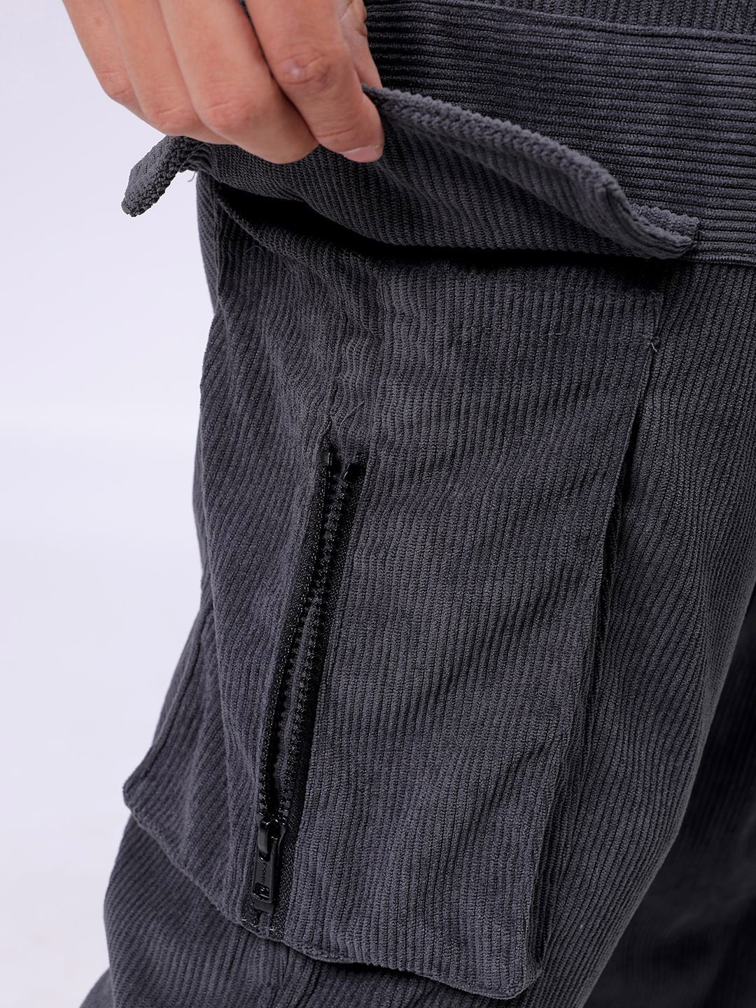 The Indian Garage Co Men Textured Loose Fit Joggers Trousers