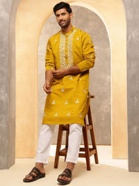 Anouk Men Embroidered Regular Kurta with Pyjamas